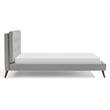 Furniture of America Macki Mid-Century Modern Fabric Tufted Full Bed in Gray