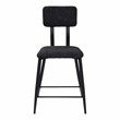 Furniture of America Lionna Metal Padded Counter Chairs in Black (Set of 2)
