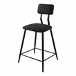 Furniture of America Lionna Metal Padded Counter Chairs in Black (Set of 2)