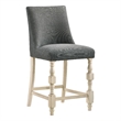 Furniture of America Weighton Fabric Counter Chairs in Ivory and Gray (Set of 2)