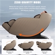 Koppla Brown Faux Leather Zero Gravity Recliner 3D Programmable Massage Chair