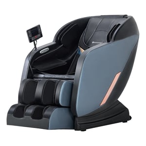 Rolig Black Faux Leather Modern Zero Gravity Recliner Programmable Massage Chair