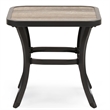 Furniture of America 3-Piece Metal & Polyester Fabric Bistro Set in Black/Brown