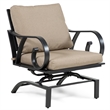 Furniture of America 3-Piece Metal & Polyester Fabric Bistro Set in Black/Brown