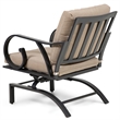 Furniture of America 3-Piece Metal & Polyester Fabric Bistro Set in Black/Brown