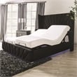 Patz Metal Black Twin XL Adjustable Bed & Wired Hand Control & Single Motor Head