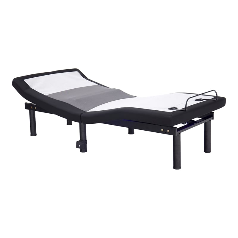 Furniture of America Virya Metal Black 3 Motor Twin XL Adjustable Bed
