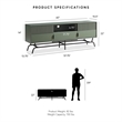 Furniture Of America Haft Wood Multi-Storage TV Stand in Sage Green and Black