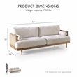 Furniture of America Kanan 2-Piece Solid Wood Sofa Set in Light Oak