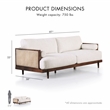 Furniture of America Kanan 2-Piece Solid Wood Sofa Set in Walnut