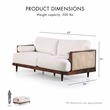 Furniture of America Kanan 2-Piece Solid Wood Sofa Set in Walnut