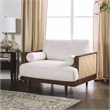 Furniture of America Kanan Solid Wood Accent Chair in Walnut