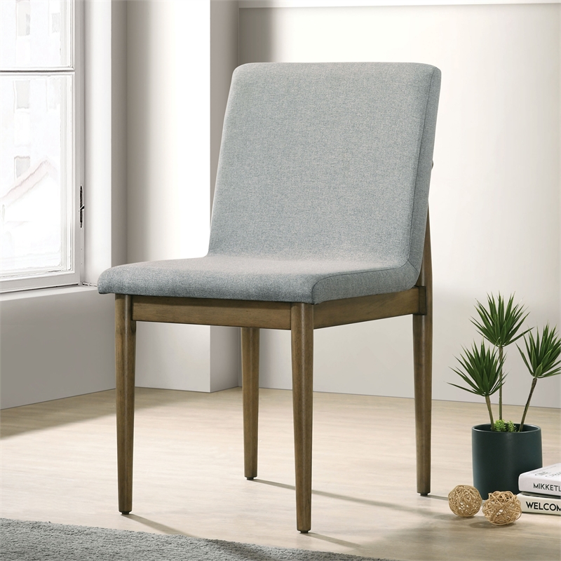 Furniture of America Alto Set of 2 Solid Wood Dining Chairs in Gray