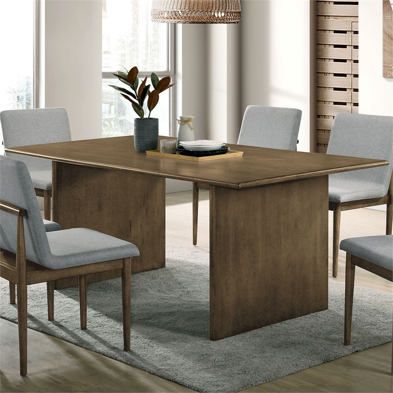 Furniture of America Alto Solid Wood Dining Table in Natural Finish