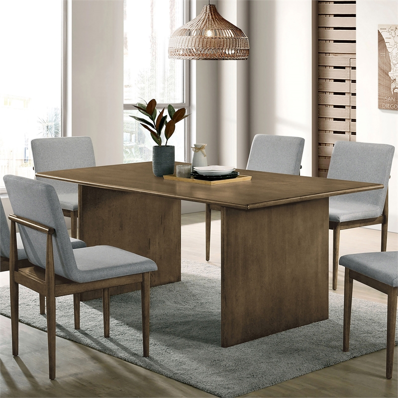 Furniture of America Alto 5-Piece Solid Wood Dining Set in Natural Finish