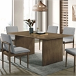 Furniture of America Alto 5-Piece Solid Wood Dining Set in Natural Finish
