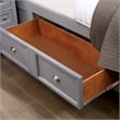 Furniture of America Ender Transitional Wood 2-Drawer Full Bed in Gray