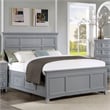 Furniture of America Ender Transitional Wood 2-Drawer Full Bed in Gray