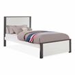 Furniture of America Acres Wood Platform Twin Kid Bed in White and Gray