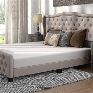 Santai 10&quot Memory Foam Certified CertiPur White Fabric King Mattress