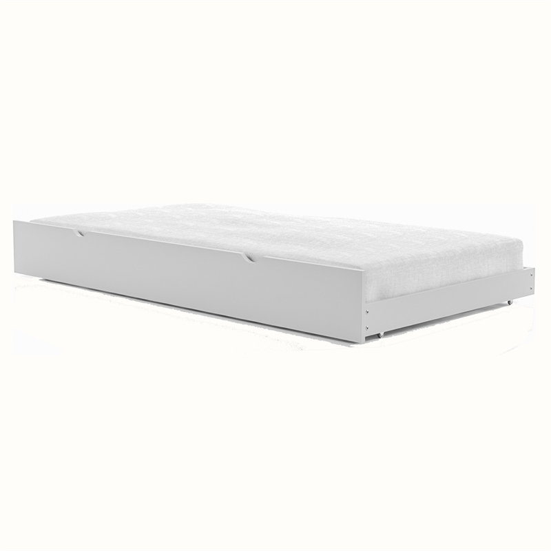 Furniture of America Haeley Solid Wood Antique White Twin Trundle