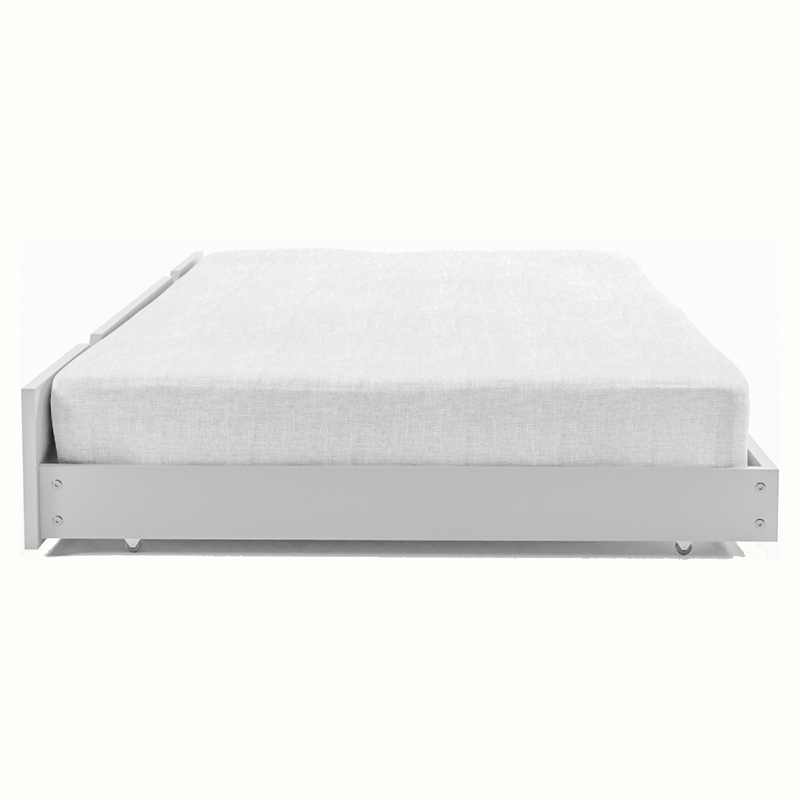 Furniture of America Haeley Solid Wood Antique White Twin Trundle