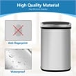 Furniture of America Rena Modern Stainless Steel Kitchen Trash Can in Silver