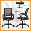 Furniture of America Ergo Swivel Stainless Steel & Mesh Office Chair in Black