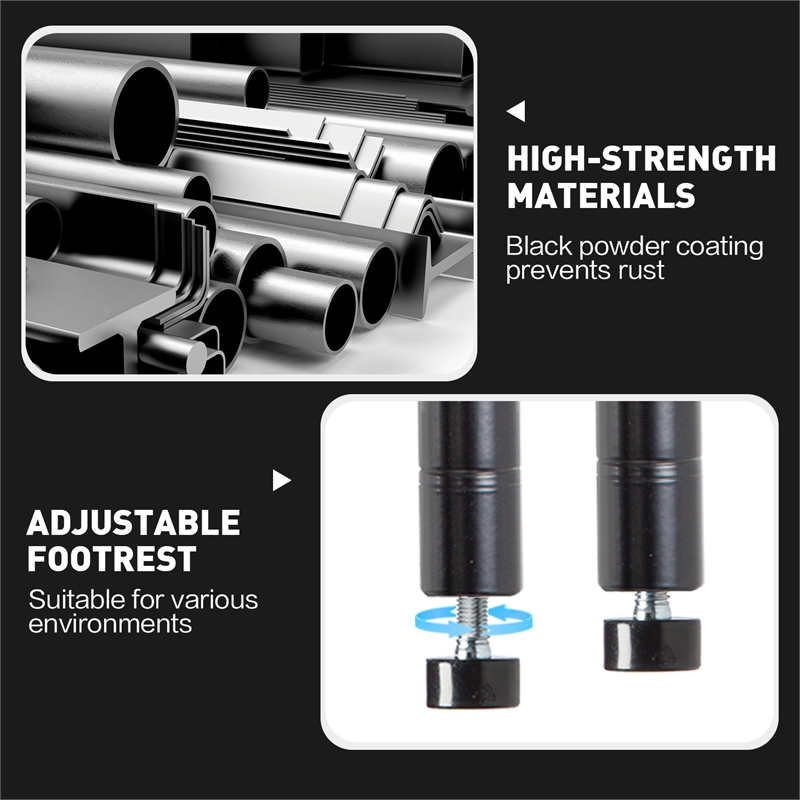 Furniture of America Stada 5-Tier Metal Shelf with Adjustable Height in Black