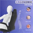 Furniture of America Spel Faux Leather & Metal Gaming Desk Chair in Black
