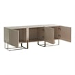Furniture of America Haft Modern Wood 3-Cabinet TV Stand in Light Taupe