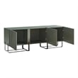 Furniture of America Haft Modern Wood 3-Cabinet TV Stand in Sage Green