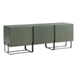 Furniture of America Haft Modern Wood 3-Cabinet TV Stand in Sage Green