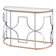 Furniture of America Sol Glass Top 3-Piece Coffee Table Set in Chrome and Gold