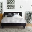 FOA Marc Espresso King Faux Leather Bed with 10