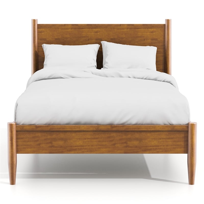 FOA Belkor Solid Wood Queen Platform Bed with 8