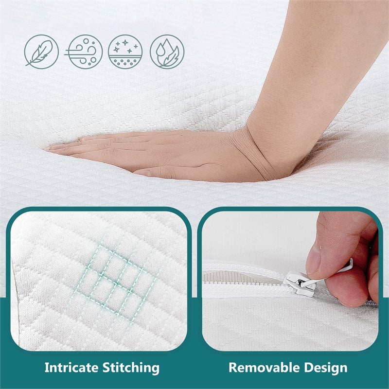 FOA Belkor Solid Wood Queen Platform Bed with 8