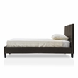 FOA Marc Espresso Queen Faux Leather Bed with 10