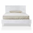 FOA Marc White Full Faux Leather Bed with 6