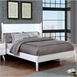 FOA Belkor Solid Wood White Full Platform Bed with 8