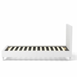 FOA Marc White Twin Platform Faux Leather Bed with 8