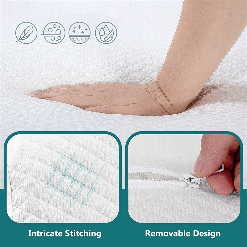 FOA Belkor Solid Wood Queen Platform Bed with 10