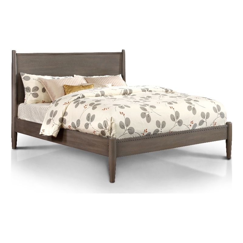 FOA Belkor Solid Wood Full Platform Bed with 10