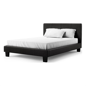 Furniture of America Gray Marc Queen Fabric Bed with 10&quot Memory Foam Mattress