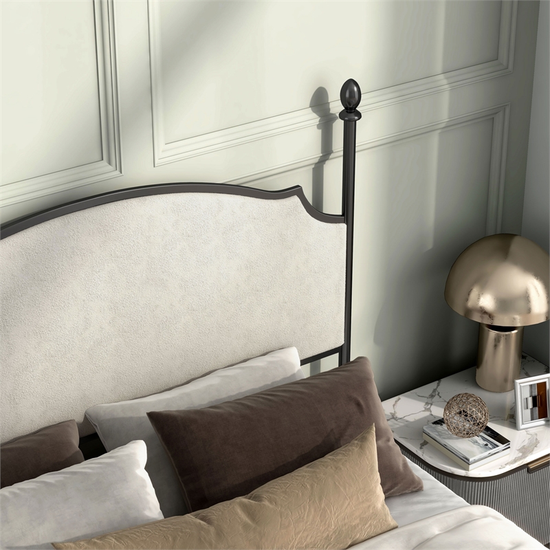 Furniture of America Dahlia Transitional Gunmetal Metal Queen Bed