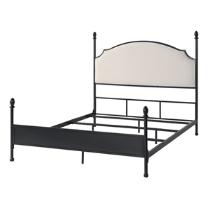 Furniture of America Dahlia Transitional Gunmetal Metal Queen Bed
