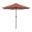 Furniture of America Ella 9' Outdoor Metal Round Patio Sienna Red Umbrella