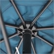 Furniture of America Ella 9' Outdoor Metal Round Patio Sherpa Blue Umbrella