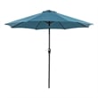 Furniture of America Ella 9' Outdoor Metal Round Patio Sherpa Blue Umbrella