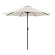 Furniture of America Ella 9' Outdoor Metal Round Patio Beige Umbrella